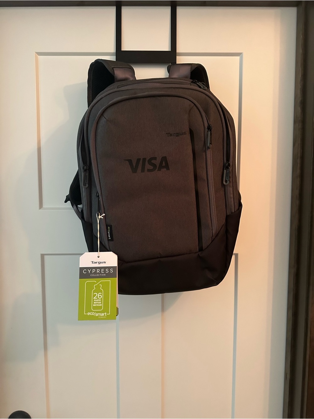 Targus Cypress Brown & Black Men’s Backpack with VISA Logo